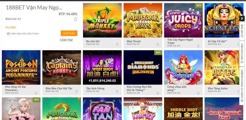 Trải nghiệm chơi game 188Bet