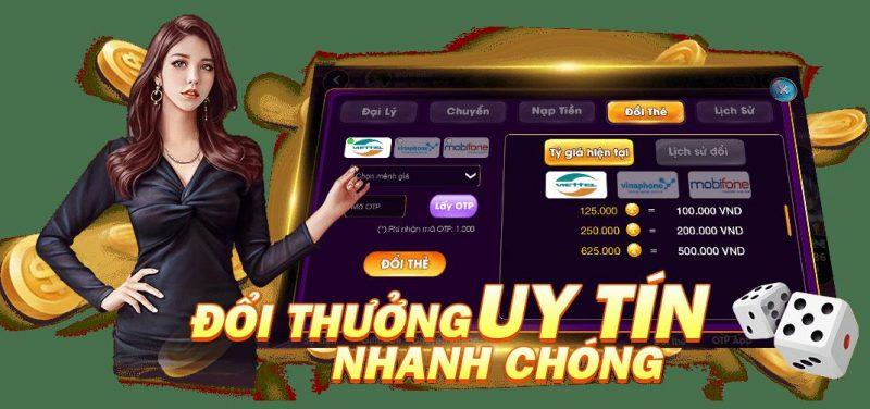 Giao dịch nạp và rút tiền tại choang vip