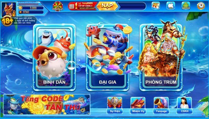 Những trò chơi có tại cổng game Săn Rồng