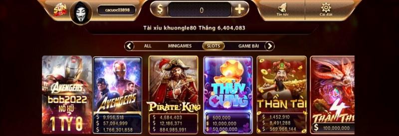 Các thể loại game slots