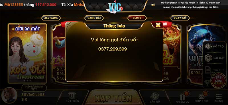 Các kênh liên hệ với Vic Club