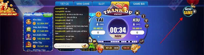 Mini game vui nhộn khi chơi Lux888