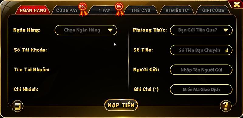 Nạp rút Vic88 mau chóng