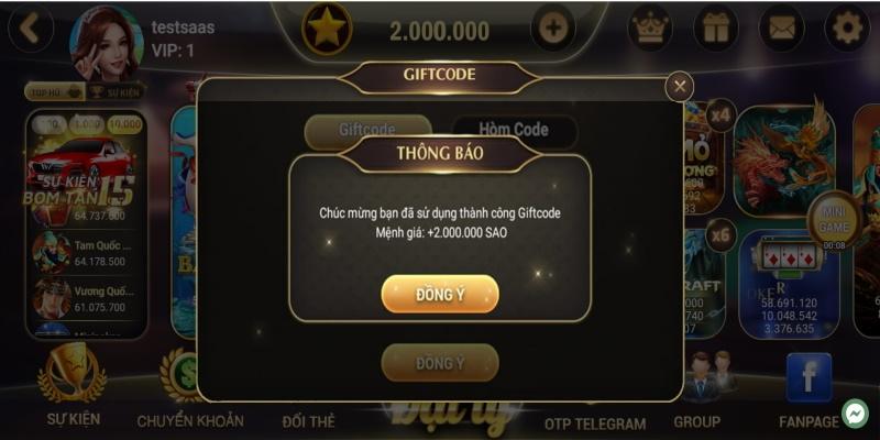 Giftcode Saoclub được tạo ra để làm gì ?