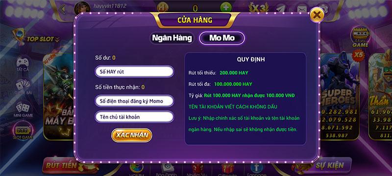 Rút Tiền Tại Hayvin Game