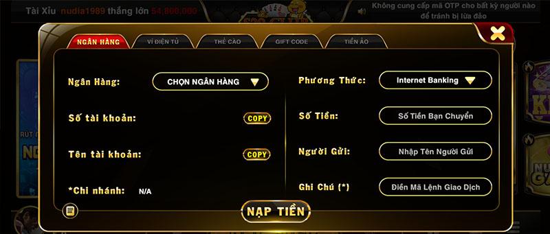 Nạp tiền S29 đơn giản