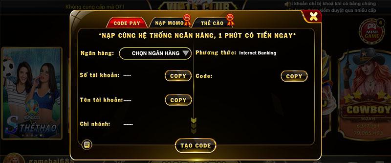 Cách Nạp Tiền Vip15