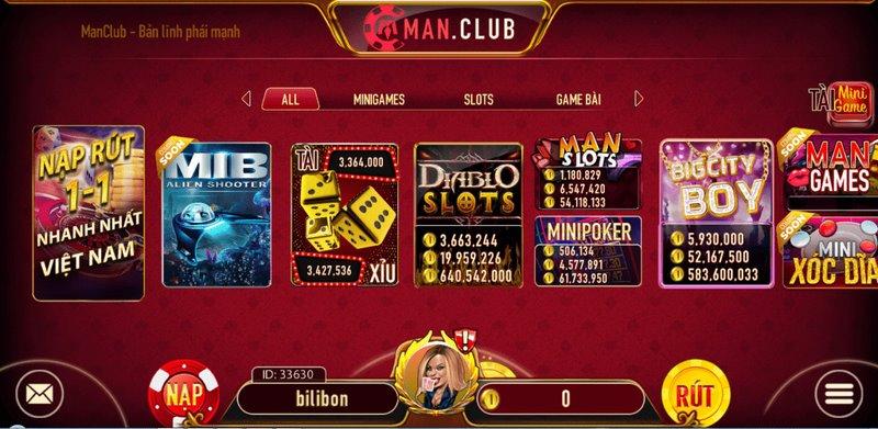 Những điểm nổi bật của cổng game Manclub