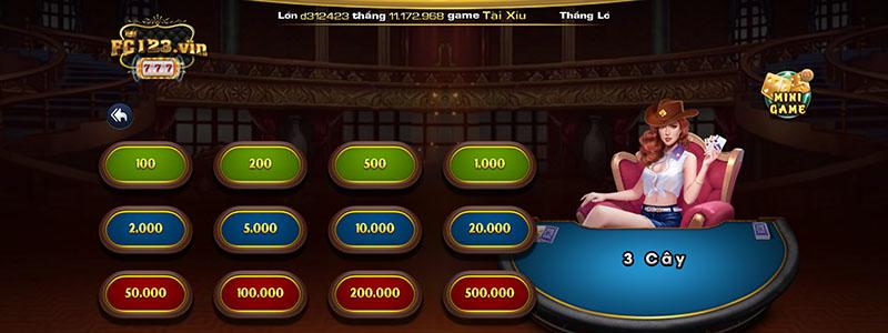 Sảnh Game bài 3 Cây hấp dẫn