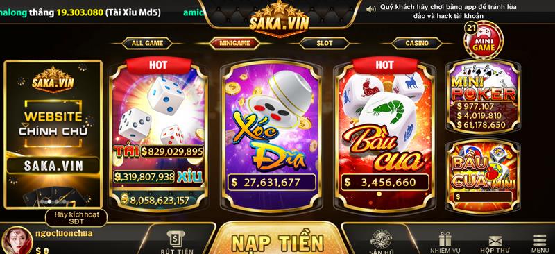 mini game là sảnh chơi có doanh thu cao