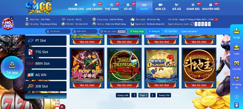 sảnh chơi slot có số lượng game lớn