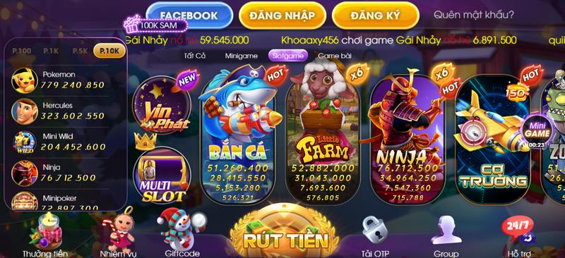 kho game slots đa dạng đầy đủ các chủ đề