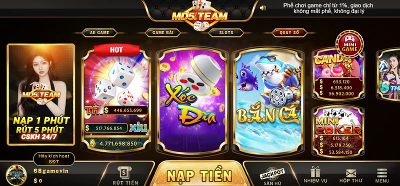 nhiều trò quay số cùng mini game bạn nên thử khi trải nghiệm tại đây