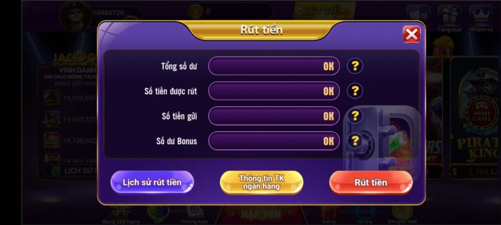 Rút tiền từ cổng game cực nhanh trong vài phút