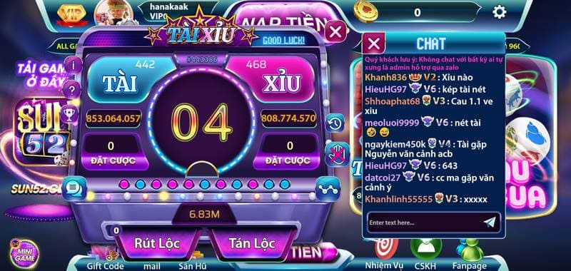 Chơi game Tài Xỉu Sun52 không lo bị can thiệp vào kết quả