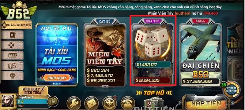 Thông tin về game tài xỉu đổi thưởng B52