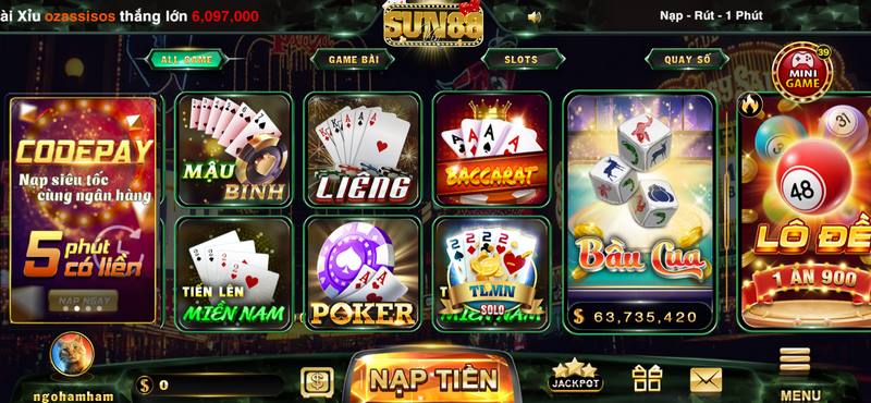 Đa dạng sản phẩm game bài ấn tượng đang được cung cấp