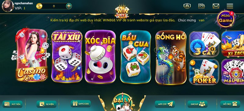 Một số thông tin cơ bản về cổng game đổi thưởng Win868