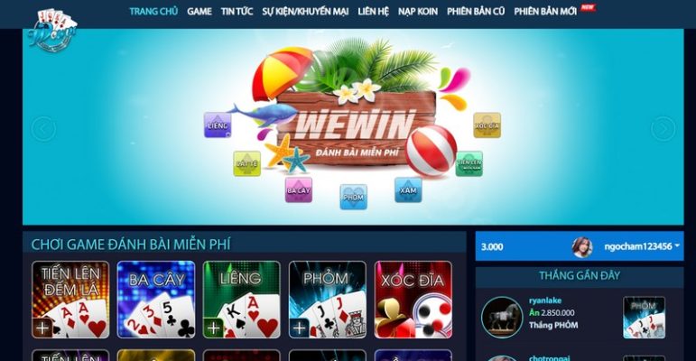 Những thông tin chung về cổng game đình đám Wewin 